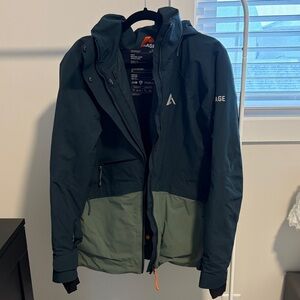 Orage Two-Tone Dark Teal and Olive Ski Jacket